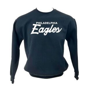 Philadelphia Eagles NFL Double Script Retro Logo Pullover Crewneck, Sweatshirt